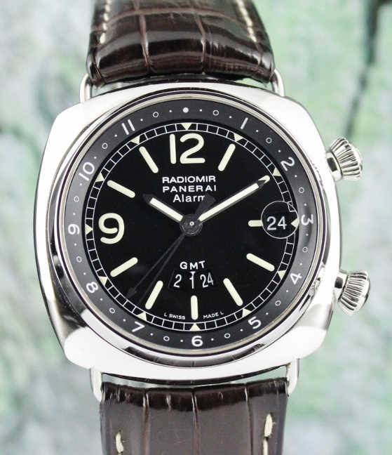 (image for) Radiomir Panerai Alarm GMT Stainless Steel Watch Pam 98 "H" Series